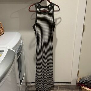 Easy Green and White Striped Maxi Dress